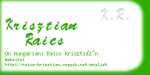 krisztian raics business card